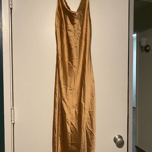 Satin Midi Slip Dress | 4/Small - Picture 4 of 7